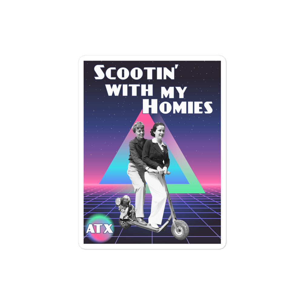 Scootin' with My Homies Sticker