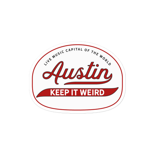 Keep Austin Weird Red Sticker