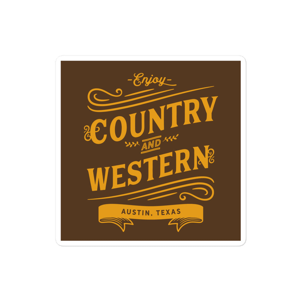 Country and Western Sticker