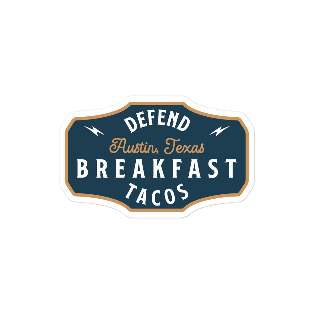 Defend Breakfast Tacos Sticker