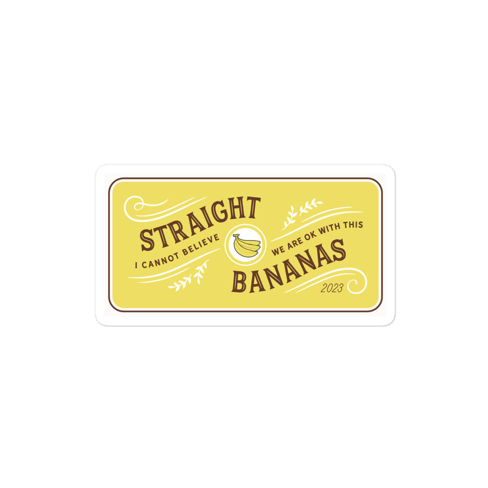 Straight Bananas Sticker